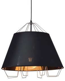 Φωτιστικό Οροφής Avantgarde OD8003BG Black Metal, Fabric