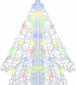 vidaXL Χριστουγεννιάτικο Δέντρο 240 LED Πολύχρωμο 180 cm Ακρυλικό
