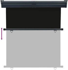 vidaXL Σκίαστρο Βεράντας Πλαϊνό Μαύρο 165 x 250 εκ.