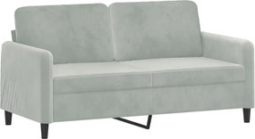 vidaXL Σετ Σαλονιού 2 Τεμαχίων Αν. Γκρι Βελούδινο