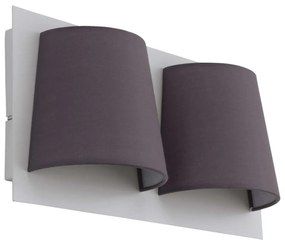 Φωτιστικό Τοίχου - Απλίκα Led 97625 White - Grey Serravalle Eglo Metal, Fabric