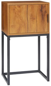 HOMCOM Τραπέζι κονσόλας σε βιομηχανικό στυλ, βοηθητικό τραπέζι, μπουφές, 1 ντουλάπι, Καφέ + Μαύρο