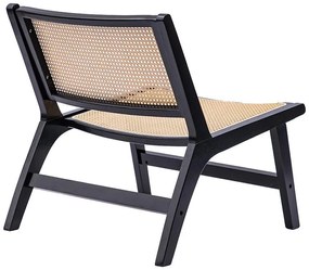 Πολυθρόνα Merritt pe rattan μάυρο 66x72x72 εκ.