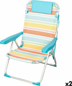Καρέκλα στην παραλία Aktive 48 x 90 x 60 cm (x2)