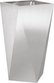 vidaXL Γλάστρα 2 pcs Ασημί 40 x 40 x 75 cm Ανοξείδωτο ατσάλι
