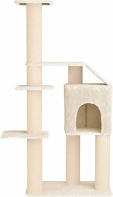 vidaXL Δέντρο γάτας με στύλους ξύρας Κρεμ 183 cm