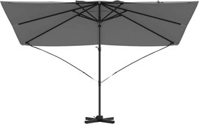 vidaXL Ομπρέλα ηλίου Ανθρακί 351 x 250 x 260 εκ