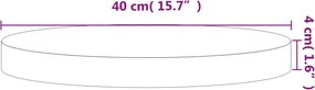 vidaXL Επιφάνεια Τραπεζιού Στρογγυλή Ø40x4 εκ. Μασίφ Ξύλο Οξιάς