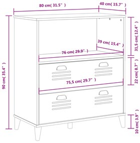 ΒΙΒΛΙΟΘΗΚΗ VIKEN ΑΝΘΡΑΚΙ ΓΚΡΙ 80X40X90ΕΚ. ΑΠΟ ΜΑΣΙΦ ΞΥΛΟ ΠΕΥΚΟΥ 374946