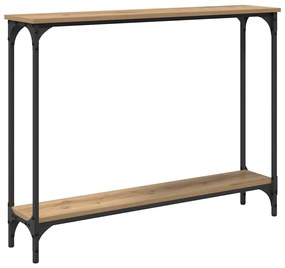 vidaXL Τραπέζι κονσόλας με ράφι Artisan Oak 101 x 23 x 15,5 εκ.