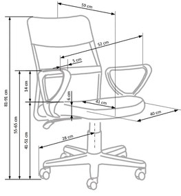 TIMMY o.chair, color: grey / black DIOMMI V-CH-TIMMY-FOT-POPIEL