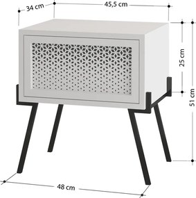 Κομοδίνο Naive Megapap χρώμα sapphire oak 48x34x51εκ.
