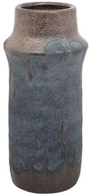 Βάζο 0046-124-005 14x32cm Blue-Bronze κεραμικο