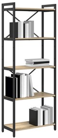 vidaXL Βιβλιοθήκη Sonoma Δρυς 60 x 30 x 153 εκ Επεξεργασμένο ξύλο