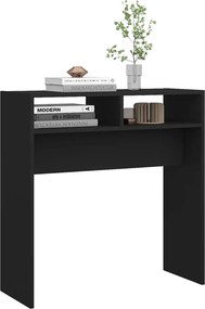 vidaXL Τραπεζάκι Κονσόλα Μαύρο 78 x 30 x 80 εκ. από Επεξ. Ξύλο