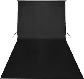 vidaXL Φωτογρ. Φόντο Χωρίς Βάση Μαύρο 600x300εκ Βαμβάκι