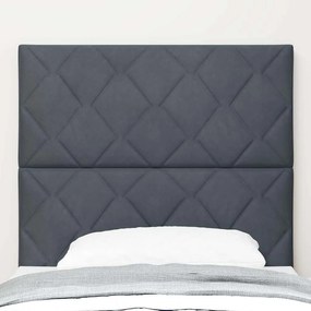 vidaXL LED Κεφαλάρι με φώτα λωρίδας LED Σκούρο γκρι 90 cm Βελούδο