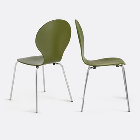 Σετ 2 στοιβαζόμενων καρεκλών Lenon