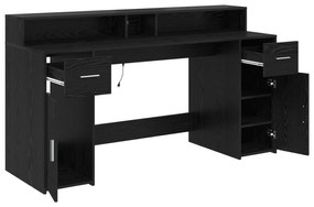 vidaXL Γραφείο Μαύρης Δρυός 160x55x91 εκ. Επεξεργασμένο Ξύλο