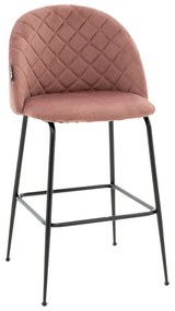 Intrahome Σκαμπό bar Kudos Intrahome μεταλλικό μαύρο-βελούδο σάπιο μήλο | SKU: INTRAPA-130111200