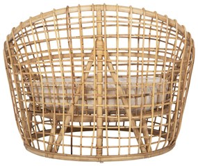 Καρέκλα - Πολυθρόνα ENTO C9814 Φυσικό Rattan με Λευκό Μαξιλάρι 106x94x82Yεκ. 106x94x82 εκ.