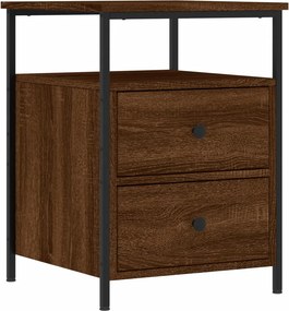 vidaXL Κομοδίνο Καφέ Δρυς 44 x 45 x 60 εκ. από Επεξεργασμένο Ξύλο