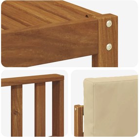 vidaXL Σειρά Καναπέ Εξωτερικού 5 τμχ. Φυσικό και Μπεζ