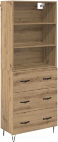 vidaXL Highboard με συρτάρι 2 pcs Artisan Oak Επεξεργασμένο ξύλο