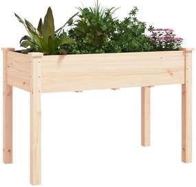 vidaXL Γλάστρα με Επένδυση 118 x 59 x 76 εκ. από Μασίφ Ξύλο Ελάτης