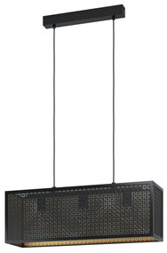 Φωτιστικό Κρεμαστό Eglo 43559 SALLICANO Μαύρο Ματ (Black Mat)|Χρυσό Χρώμα (Gold Coloured)