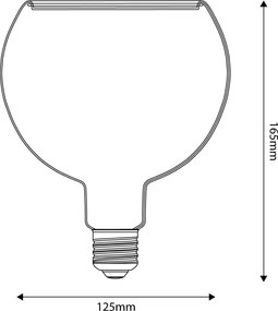 LED Filament Λαμπτήρας Φυμέ G15 σειρά Ghost Γλόμπος G125 6W E27 1900K Dimmable