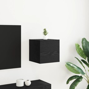 vidaXL Κρεμαστός Καναπές Τηλεόρασης Μαύρος Δρύς 30,5x30x30 εκ