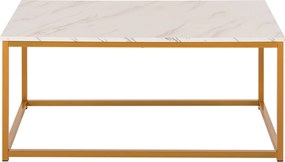 ΤΡΑΠΕΖΙ ΣΑΛΟΝΙΟΥ SAFFRON HM8975.11 ΜΕΛΑΜΙΝΗ ΛΕΥΚΟ ΜΑΡΜΑΡΟ-ΧΡΥΣΗ ΒΑΣΗ 95Χ55Χ43,5Yεκ.