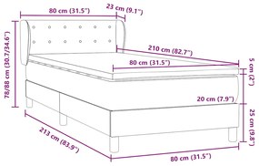 BOX SPRING ΚΡΕΒΑΤΙ ΜΕ ΣΤΡΩΜΑ ΡΟΖ 80X210 ΕΚ. ΒΕΛΟΥΔΙΝΟ 3317846