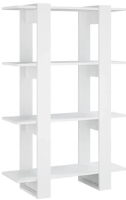 vidaXL Βιβλιοθήκη/Διαχωριστικό Χώρου Λευκό 80 x 30 x 123,5 εκ.