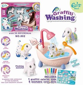 Σετ ζωγραφικής σε ζωάκια πλενόμενα - Graffiti Washing - 802 - 233328