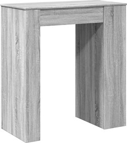 vidaXL Τραπέζι Μπαρ Γκρι Sonoma 95x47x103,5 εκ. από Επεξεργ. Ξύλο