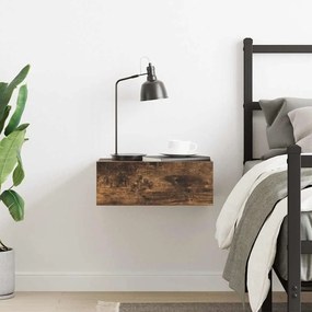 vidaXL Κομοδίνο Κρεμαστό Καπνιστή Δρυς 40 x 30 x 15 εκ. Επεξεργ. Ξύλο