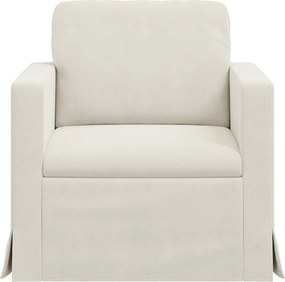 vidaXL Καναπές Κρεμ 78 x 78 x 80 εκ. Βελούδο