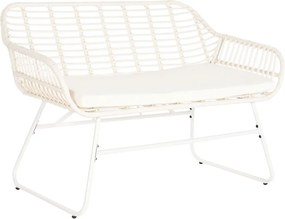 Έπιπλα κήπου DKD Home Decor Λευκό 124 x 74 x 84 cm (4 Τεμάχια)