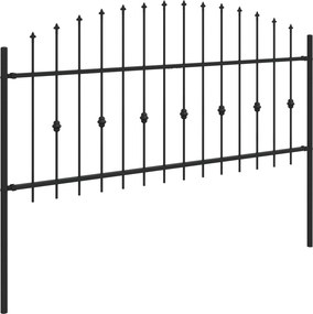 vidaXL Φράχτης με Σπίθες ASTEN 200 x 130 εκ Μαύρο