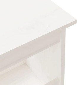 vidaXL Παγκάκι Χολ Λευκό 160x28x45 εκ. από Μασίφ Ξύλο Πεύκου