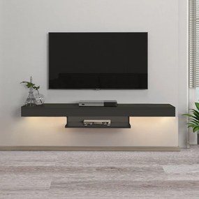 Έπιπλο τηλεόρασης Albares με LED ανθρακί 150x30x22εκ