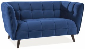 ΚΑΝΑΠΕ CASTELLO 2 VELVET NAVY BLUVEL 86 / WENGE DIOMMI CASTELLO2V86