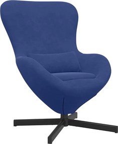 vidaXL Κάθισμα-αυγό Μπλε Αστυνομίας 63 x 73 x 90 εκ Βελούδο