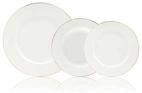 Σερβίτσιο Πιάτα Φαγητού (Σετ 20Τμχ) 03.100.40 Ivory-Gold Cryspo Trio 20 τμχ Porcelain