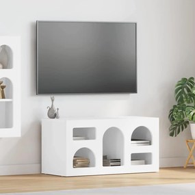 vidaXL Ντουλάπι TV ELST 80 x 35 x 40 εκ Υψηλής γυαλάδας λευκό