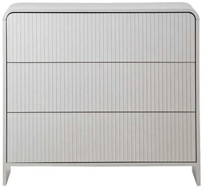 Συρταριέρα Zeplen pakoworld MDF σε λευκή απόχρωση 80x40x75εκ