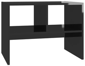 vidaXL Τραπέζι Βοηθητικό Γυαλιστερό Μαύρο 60 x 40 x 45 εκ. Μοριοσανίδα