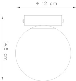 Sollux Φωτιστικό οροφής Yoli 1,χάλυβας/γυαλί,1xG9/12w,μαύρο